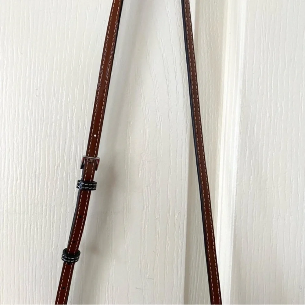 Tory Burch McGraw Color Block Patent Leather Canvas Camera Crossbody Bag - Picture 5 of 15